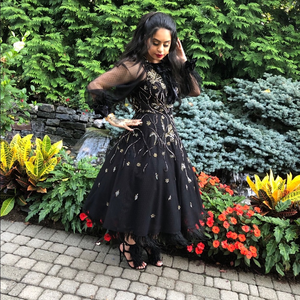 a-Line midi tulle dress with added alterations